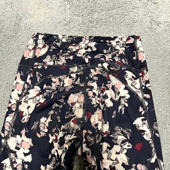 Athleta Leggings Womens Medium Challenge Bloom Midnight Madness Navy Blue - Picture 3 of 10